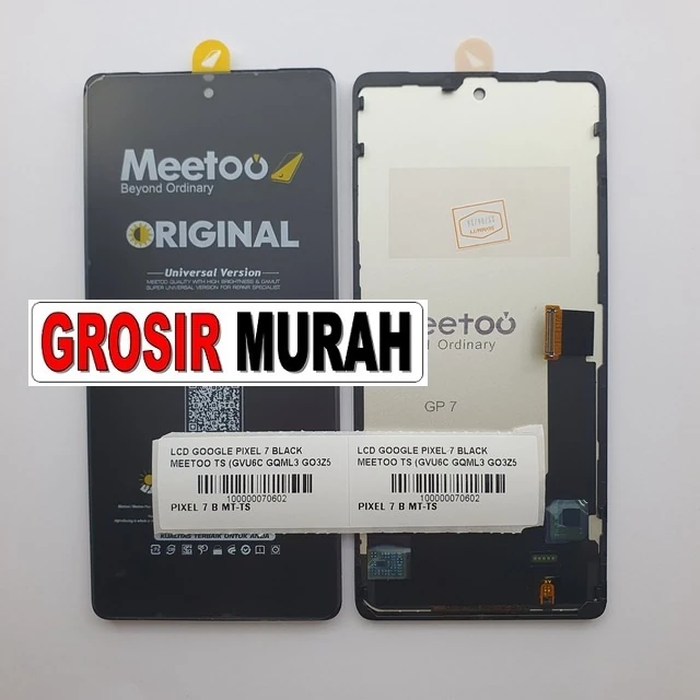 Lcd Google Pixel 7 Black Meetoo Ts (gvu6c Gqml3 Go3z5 ready stock harga grosir sparepart HP Libra Jaya