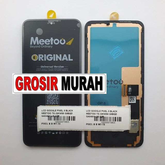 Lcd Google Pixel 8 Black Meetoo Ts (gkws6 G9bqd Ga04851-us Gzpfo Gpj41 ready stock harga grosir sparepart HP Libra Jaya