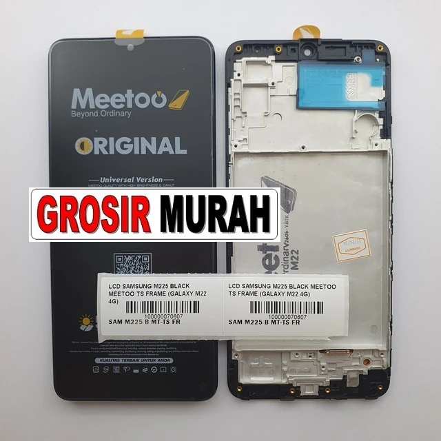 Lcd Samsung M225 Black Meetoo Ts Frame (galaxy M22 4g) ready stock harga grosir sparepart HP Libra Jaya