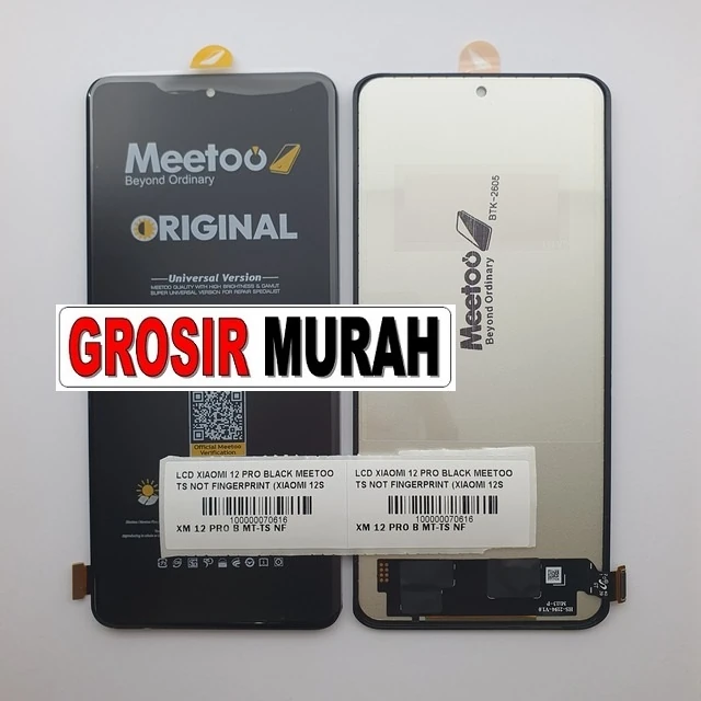 Lcd Xiaomi 12 Pro Black Meetoo Ts Not Fingerprint (xiaomi 12s Pro 12s Ultra 13 Pro ready stock harga grosir sparepart HP Libra Jaya