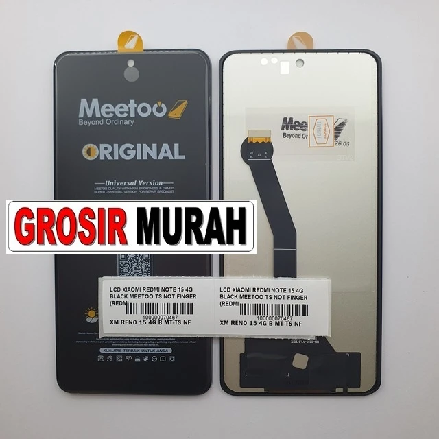 Lcd Xiaomi Redmi Note 15 4g Black Meetoo Ts Not Finger (redmi Note 15 5g) ready stock harga grosir sparepart HP Libra Jaya
