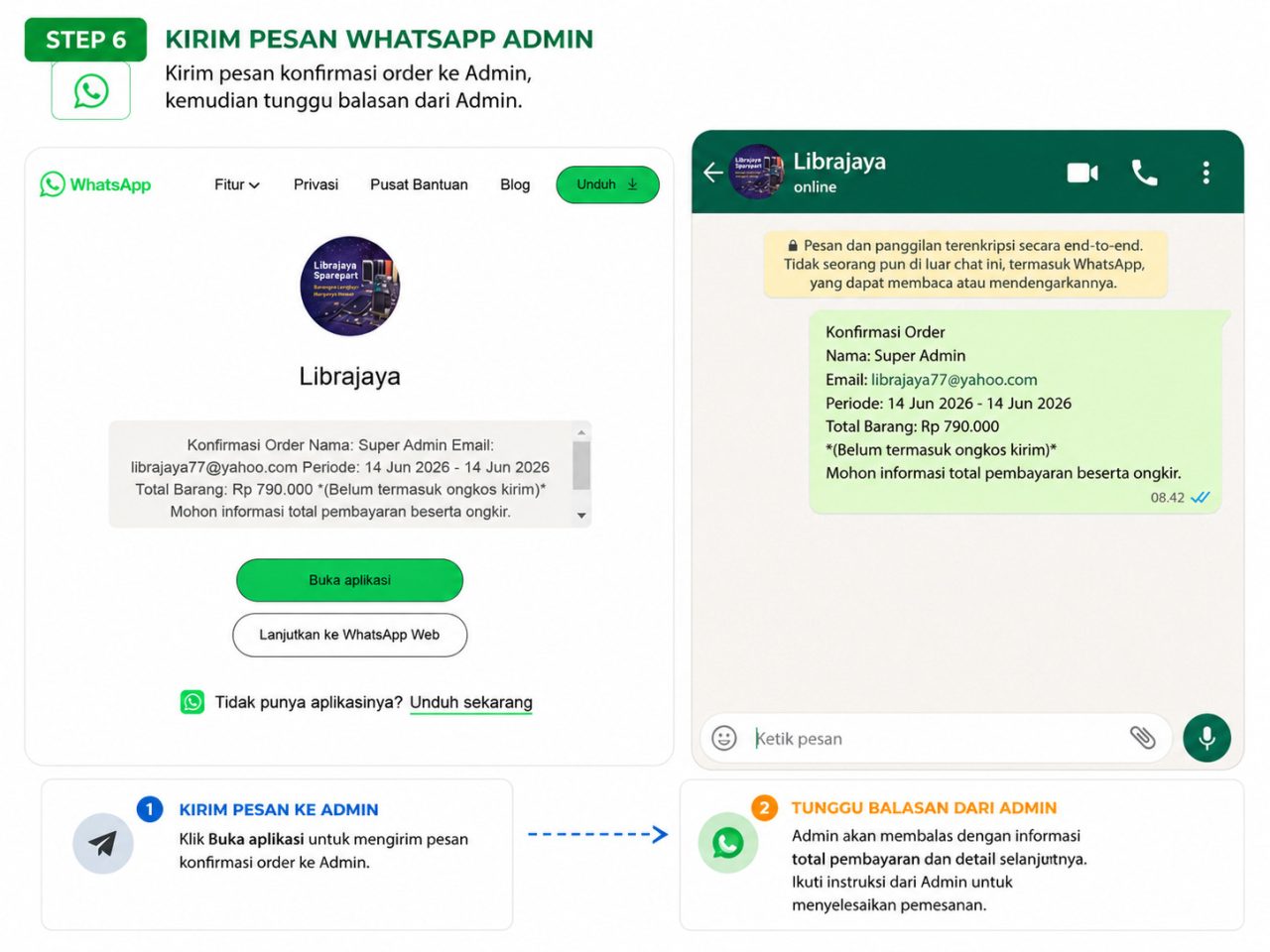 Kirim Pesan ke Admin