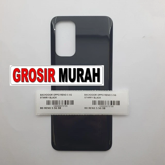 Backdoor Oppo Reno 5 5g Starry Black ready stock harga grosir sparepart HP Libra Jaya