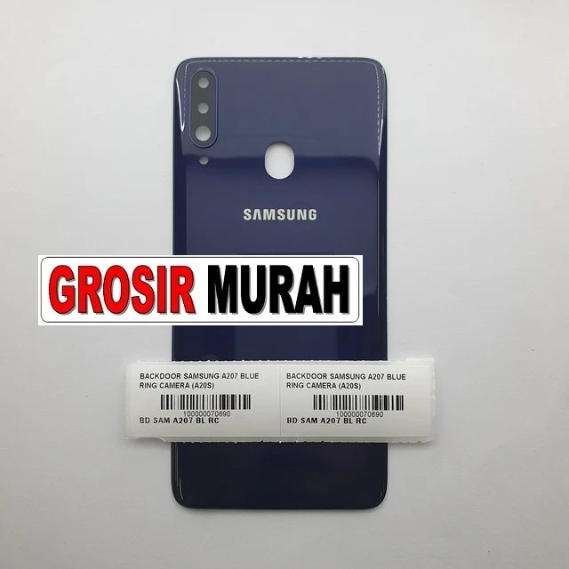 Backdoor Samsung A207 Blue Ring Camera (a20s) ready stock harga grosir sparepart HP Libra Jaya