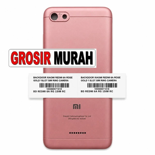 Backdoor Xiaomi Redmi 6a Grey 1slot Sim Ring Camera ready stock harga grosir sparepart HP Libra Jaya