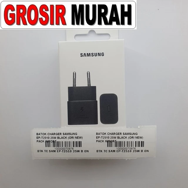 Batok Charger Samsung Ep-t2510 25w Black (ori New) Pack Import ready stock harga grosir sparepart HP Libra Jaya