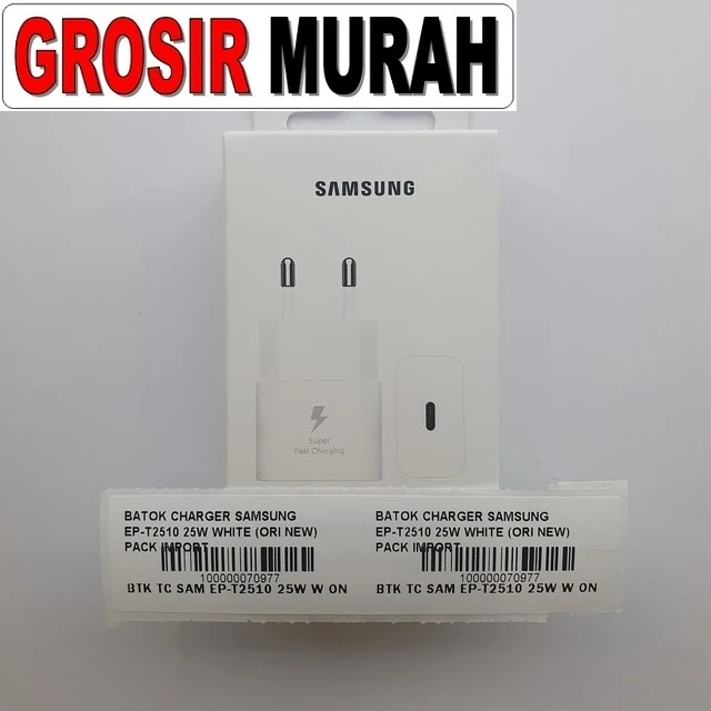 Batok Charger Samsung Ep-t2510 25w White (ori New) Pack Import ready stock harga grosir sparepart HP Libra Jaya