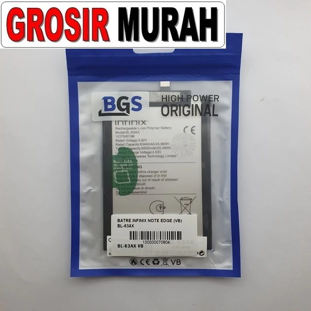 Batre Infinix Note Edge (vb) Bl-63ax ready stock harga grosir sparepart HP Libra Jaya
