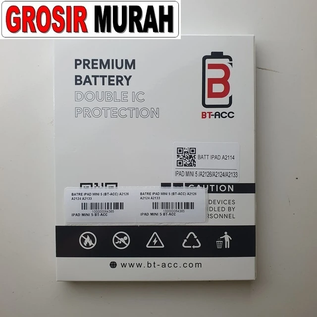 Batre Ipad Mini 5 (bt-acc) A2126 A2124 A2133
