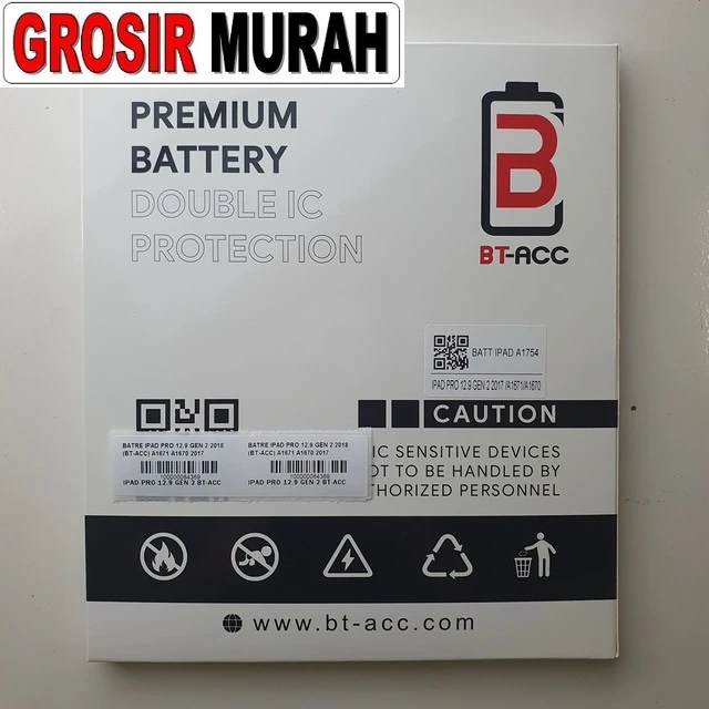 Batre Ipad Pro 12.9 Gen 2 2018 (bt-acc) A1671 A1670 2017 ready stock harga grosir sparepart HP Libra Jaya