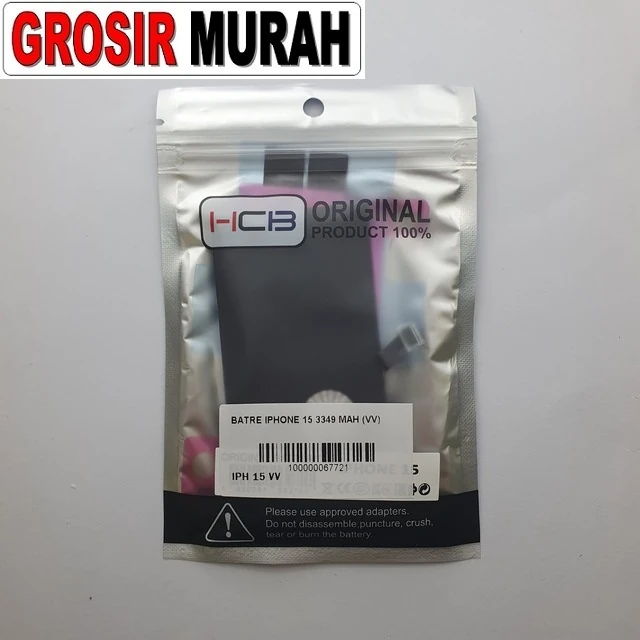 Batre Iphone 15 3349 Mah (vv) ready stock harga grosir sparepart HP Libra Jaya