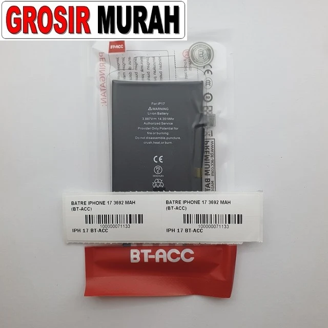 Batre Iphone 17 3692 Mah (bt-acc)