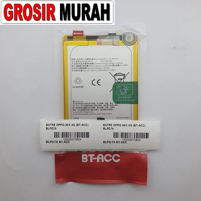 Batre Oppo A6x 4g (bt-acc) Blpd79 ready stock harga grosir sparepart HP Libra Jaya