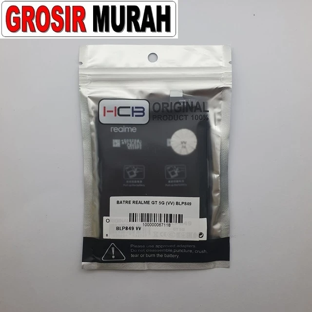 Batre Realme Gt 5g (vv) Blp849 ready stock harga grosir sparepart HP Libra Jaya