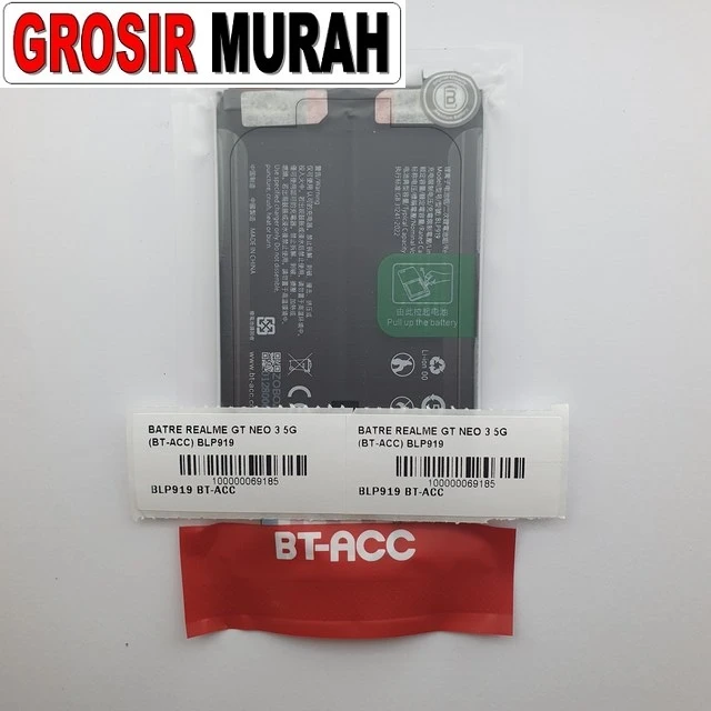 Batre Realme Gt Neo 3 5g (bt-acc) Blp919 ready stock harga grosir sparepart HP Libra Jaya