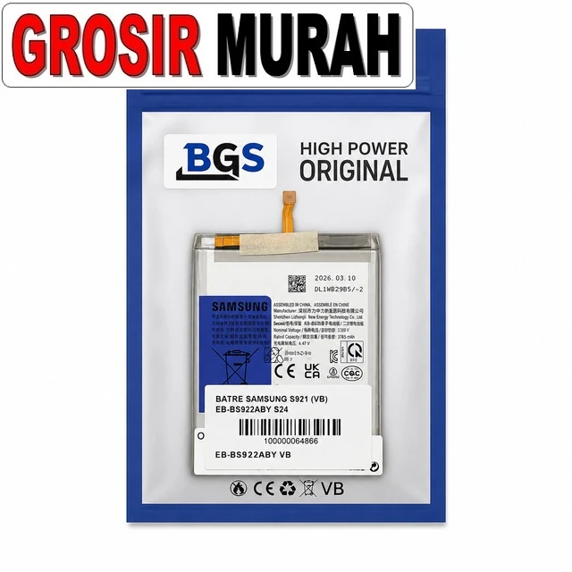 Batre Samsung S921 (vb) Eb-bs922aby S24 ready stock harga grosir sparepart HP Libra Jaya