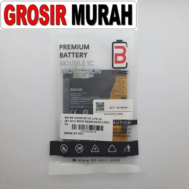 Batre Xiaomi Mi 10t Lite 5g (bt-acc) Bm4w Redmi Note 9 Pro 5g ready stock harga grosir sparepart HP Libra Jaya