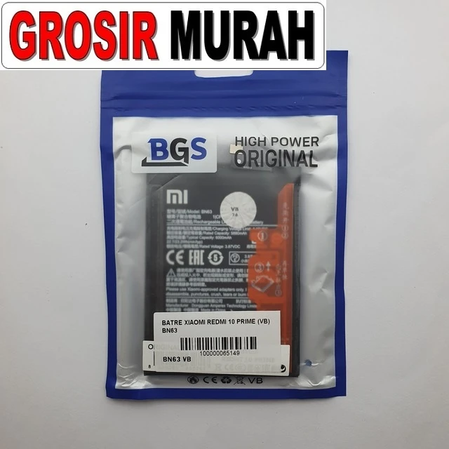 Batre Xiaomi Redmi 10 Prime (vb) Bn63