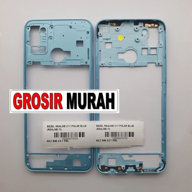 Bezel Realme C17 Polar Blue (realme 7i) ready stock harga grosir sparepart HP Libra Jaya