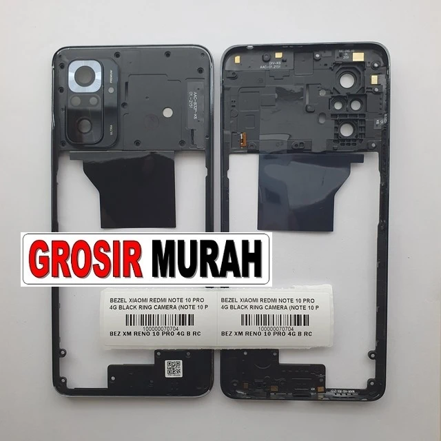 Bezel Xiaomi Redmi Note 10 Pro 4g Black Ring Camera (note 10 Pro Max) ready stock harga grosir sparepart HP Libra Jaya