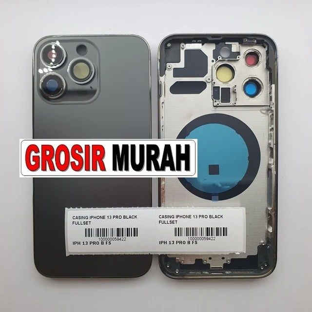 Casing Iphone 13 Pro Black Fullset ready stock harga grosir sparepart HP Libra Jaya