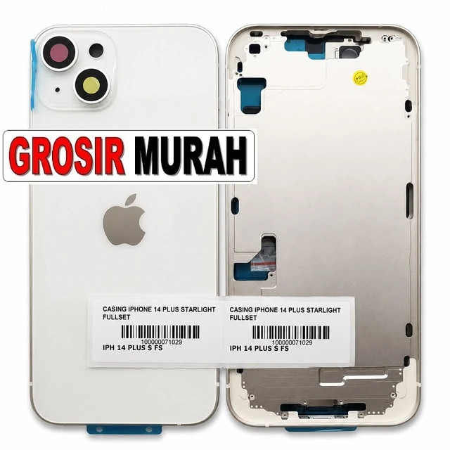 Casing Iphone 14 Plus Starlight Fullset ready stock harga grosir sparepart HP Libra Jaya