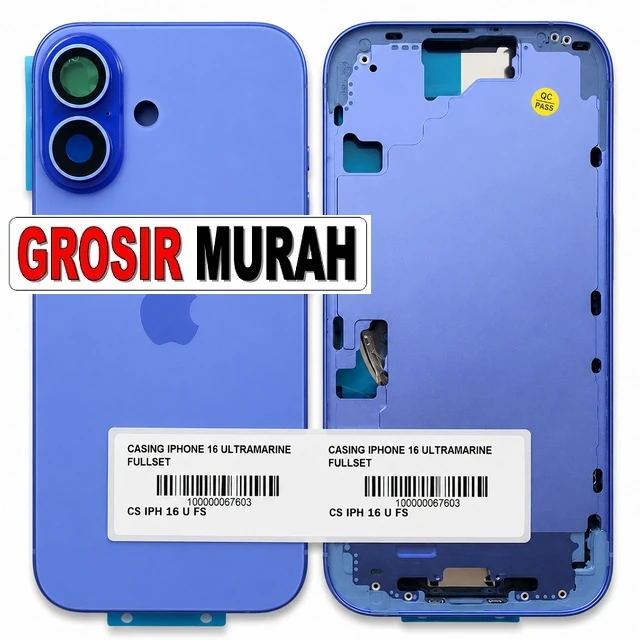 Casing Iphone 16 Ultramarine Fullset ready stock harga grosir sparepart HP Libra Jaya