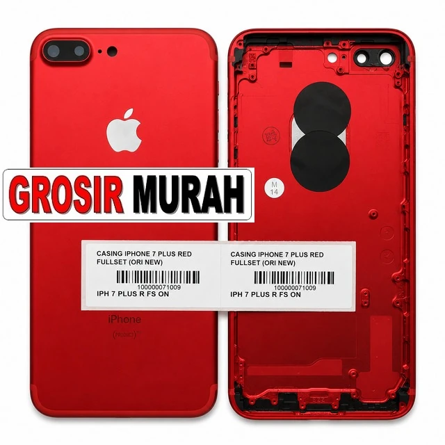 Casing Iphone 7 Plus Red Fullset (ori New) ready stock harga grosir sparepart HP Libra Jaya