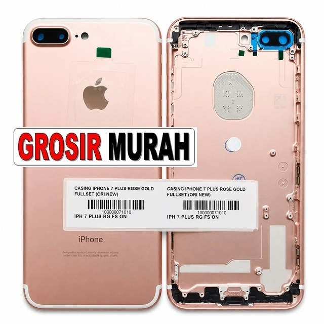 Casing Iphone 7 Plus Rose Gold Fullset (ori New) ready stock harga grosir sparepart HP Libra Jaya