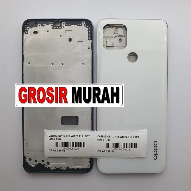 Casing Oppo A15 White Fullset (a15s A35)