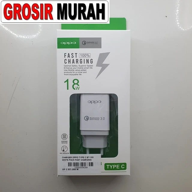 Charger Oppo Type C Bt-168 White Pack Fast Charging