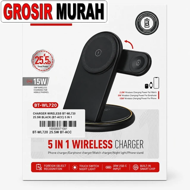 Charger Wireless Bt-wl720 25.5w Black (bt-acc) 5 In 1