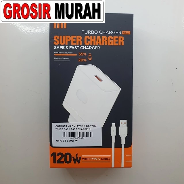 Charger Xiaomi Type C Bt-120w White Pack Fast Charging