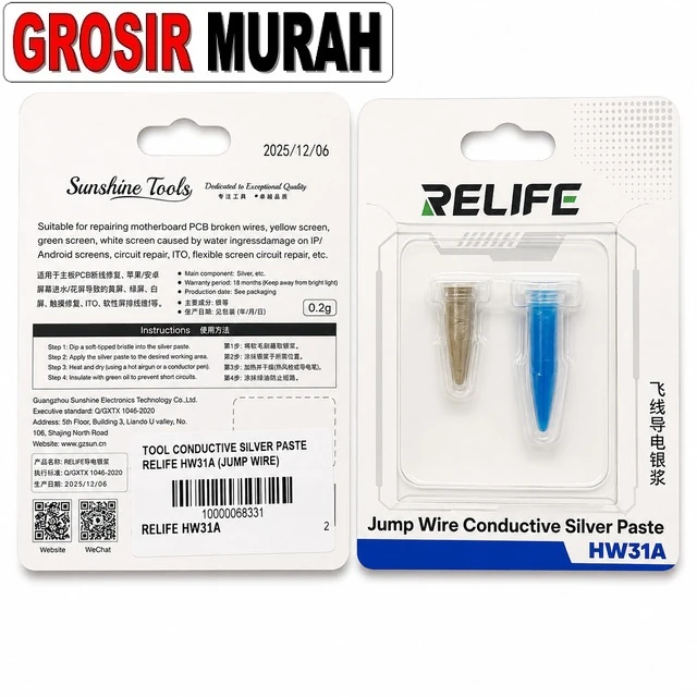 Tool Conductive Silver Paste Relife Hw31a (jump Wire) ready stock harga grosir sparepart HP Libra Jaya