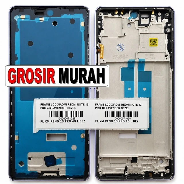 Frame Lcd Xiaomi Redmi Note 13 Pro 4g Lavender Bezel ready stock harga grosir sparepart HP Libra Jaya