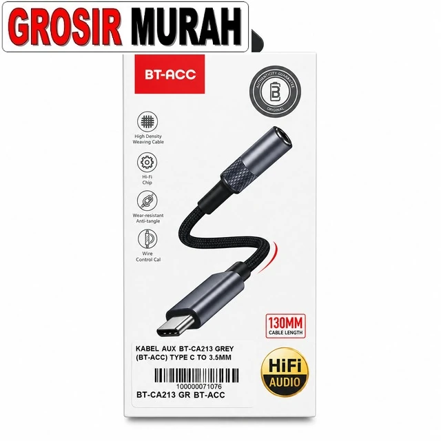 Kabel Aux Bt-ca213 Grey (bt-acc) Type C To 3.5mm