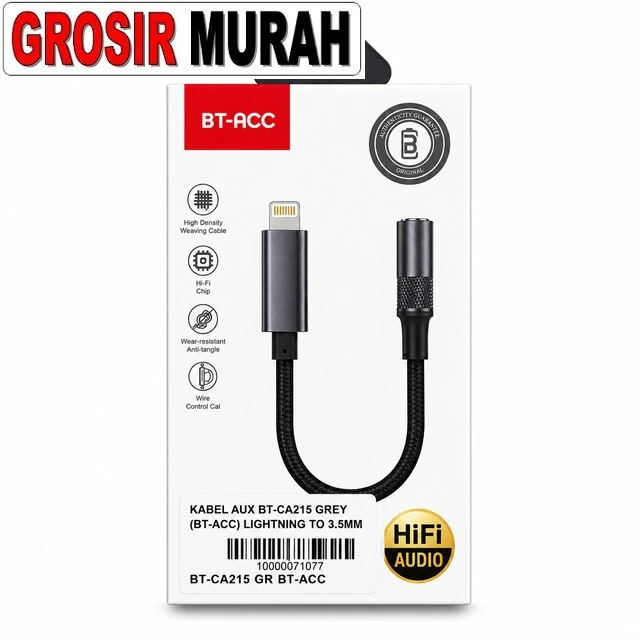Kabel Aux Bt-ca215 Grey (bt-acc) Lightning To 3.5mm