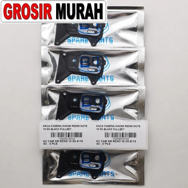 Kaca Camera Xiaomi Redmi Note 10 5g Black Fullset ready stock harga grosir sparepart HP Libra Jaya
