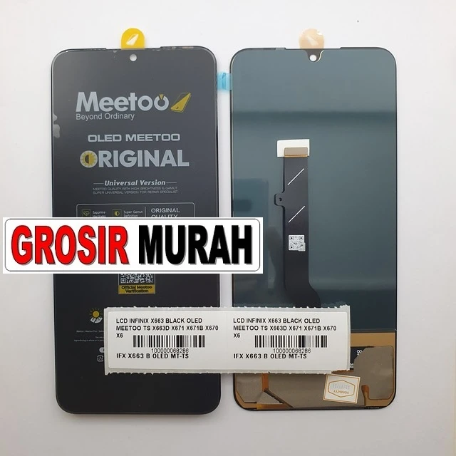 Lcd Infinix X663 Black Oled Meetoo Ts X663d X671 X671b X670 X677 X676b Infinix Note 11 Note 12 ready stock harga grosir sparepart HP Libra Jaya