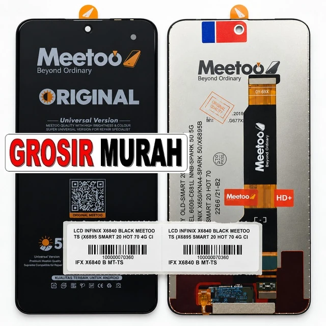 Lcd Infinix X6840 Black Meetoo Ts (x6895 Smart 20 Hot 70 4g City 200 Spark 50 4g Nfc Spark 50 5g ready stock harga grosir sparepart HP Libra Jaya