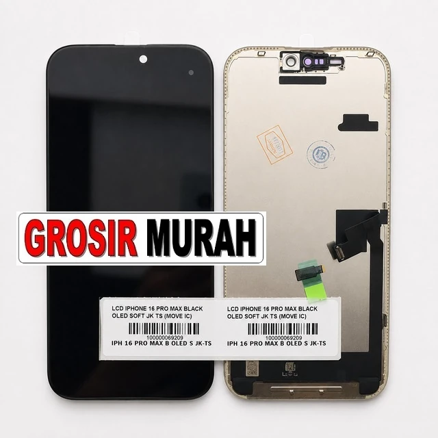 Lcd Iphone 16 Pro Max Black Oled Soft Jk Ts (move Ic) ready stock harga grosir sparepart HP Libra Jaya