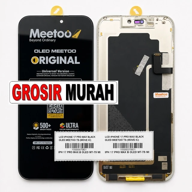 Lcd Iphone 17 Pro Max Black Oled Meetoo Ts (move Ic) ready stock harga grosir sparepart HP Libra Jaya