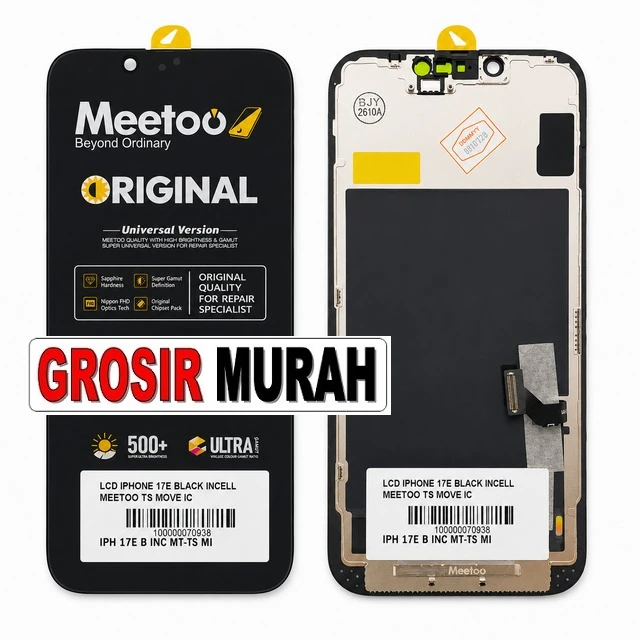 Lcd Iphone 17e Black Incell Meetoo Ts Move Ic (iphone 16e) ready stock harga grosir sparepart HP Libra Jaya