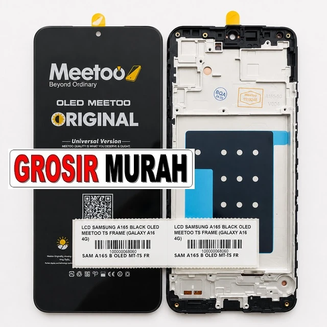 Lcd Samsung A165 Black Oled Meetoo Ts Frame (galaxy A16 4g) ready stock harga grosir sparepart HP Libra Jaya