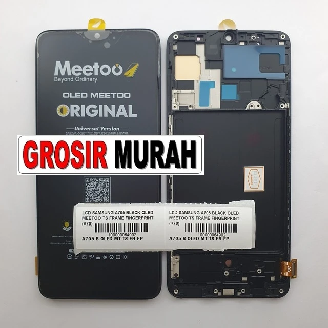 Lcd Samsung A705 Black Oled Meetoo Ts Frame Fingerprint (a70)