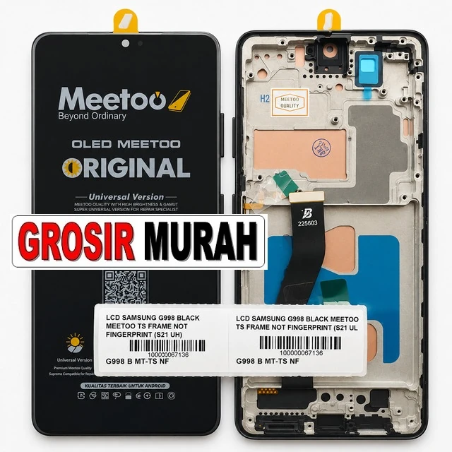 Lcd Samsung G998 Black Meetoo Ts Frame Not Fingerprint (s21 Ultra) ready stock harga grosir sparepart HP Libra Jaya