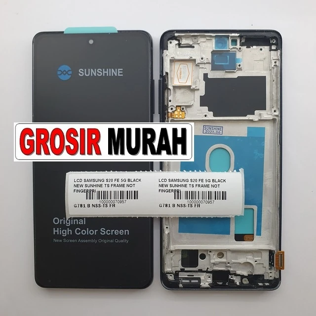 Lcd Samsung S20 Fe 5g Black New Sunhine Ts Frame Not Fingerprint (g781 S20 Fe 4g) ready stock harga grosir sparepart HP Libra Jaya
