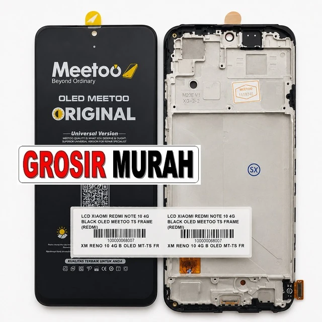 Lcd Xiaomi Redmi Note 10 4g Black Oled Meetoo Ts Frame (redmi Note 10s Poco M5s) ready stock harga grosir sparepart HP Libra Jaya