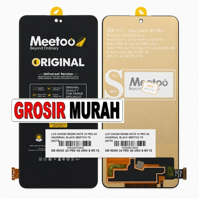 Lcd Xiaomi Redmi Note 10 Pro 4g Universal Black Meetoo Ts (note 13 4g Note 14 4g 5g Poco X4 Pro 5g ready stock harga grosir sparepart HP Libra Jaya