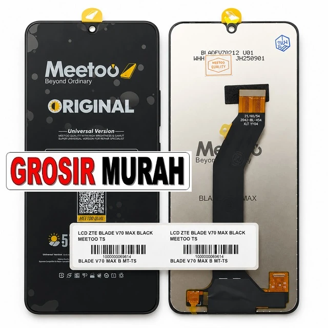Lcd Zte Blade V70 Max Black Meetoo Ts ready stock harga grosir sparepart HP Libra Jaya